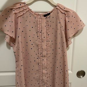 worthington polka dot blouse